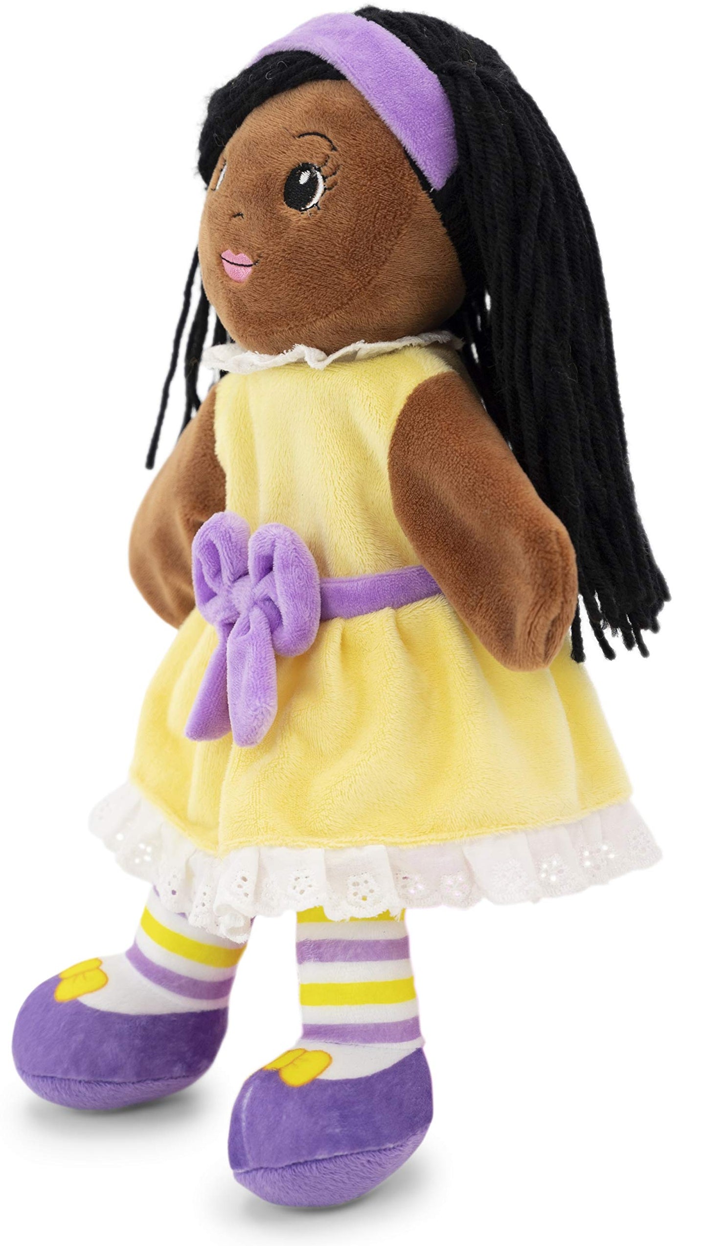 Playtime By Eimmie Hand Puppets - Hand Puppets For Girl And Boy - African American Puppet Toy, Theater, Show - Black - 14 Inches