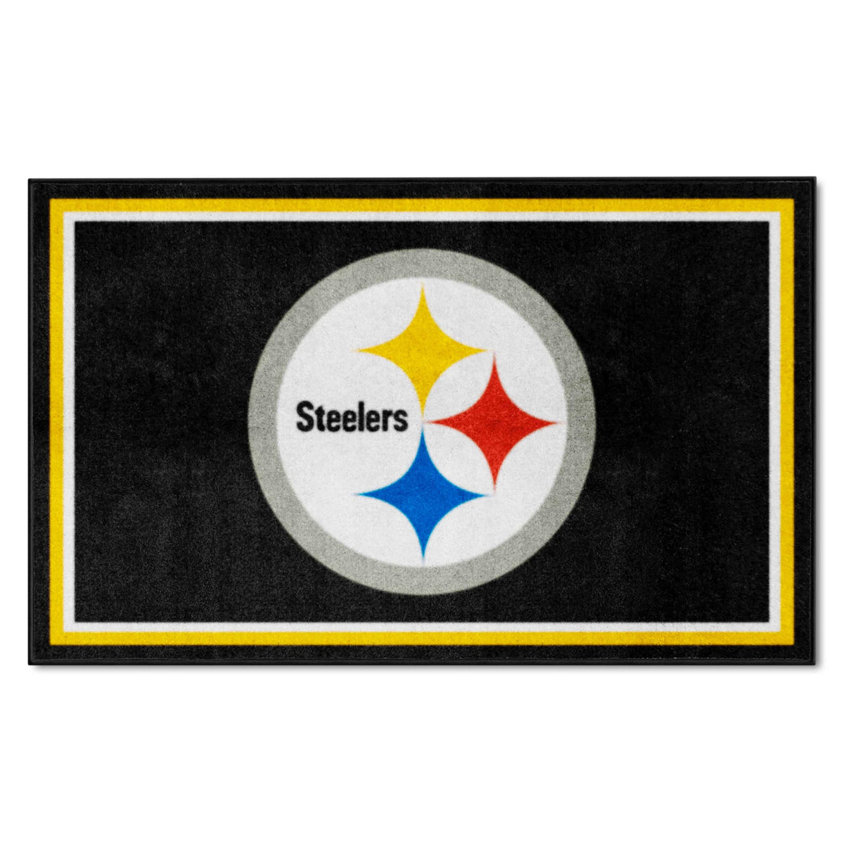 FANMATS 6318 Pittsburgh Steelers 4ft. x 6ft. Plush Area Rug