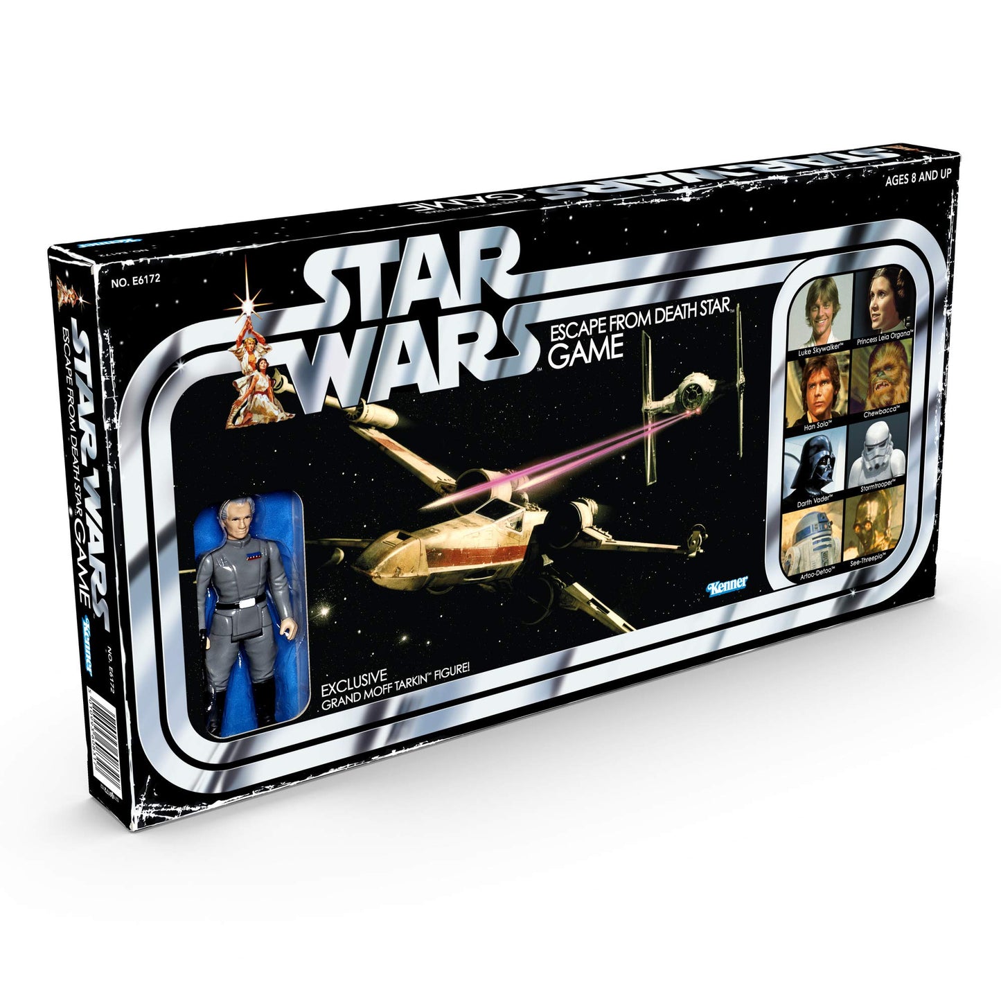 Hasbro Gaming Star Wars Escape from Death Star Board Game, 4 Players, Ages 8+, Includes Exclusive Tarkin Figure, One Size, Cardboard