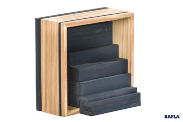 Kapla 40 Squares Dark Blue - Wooden Construction Set - 40 Dark Blue Colored Building Planks - For Ages 3+