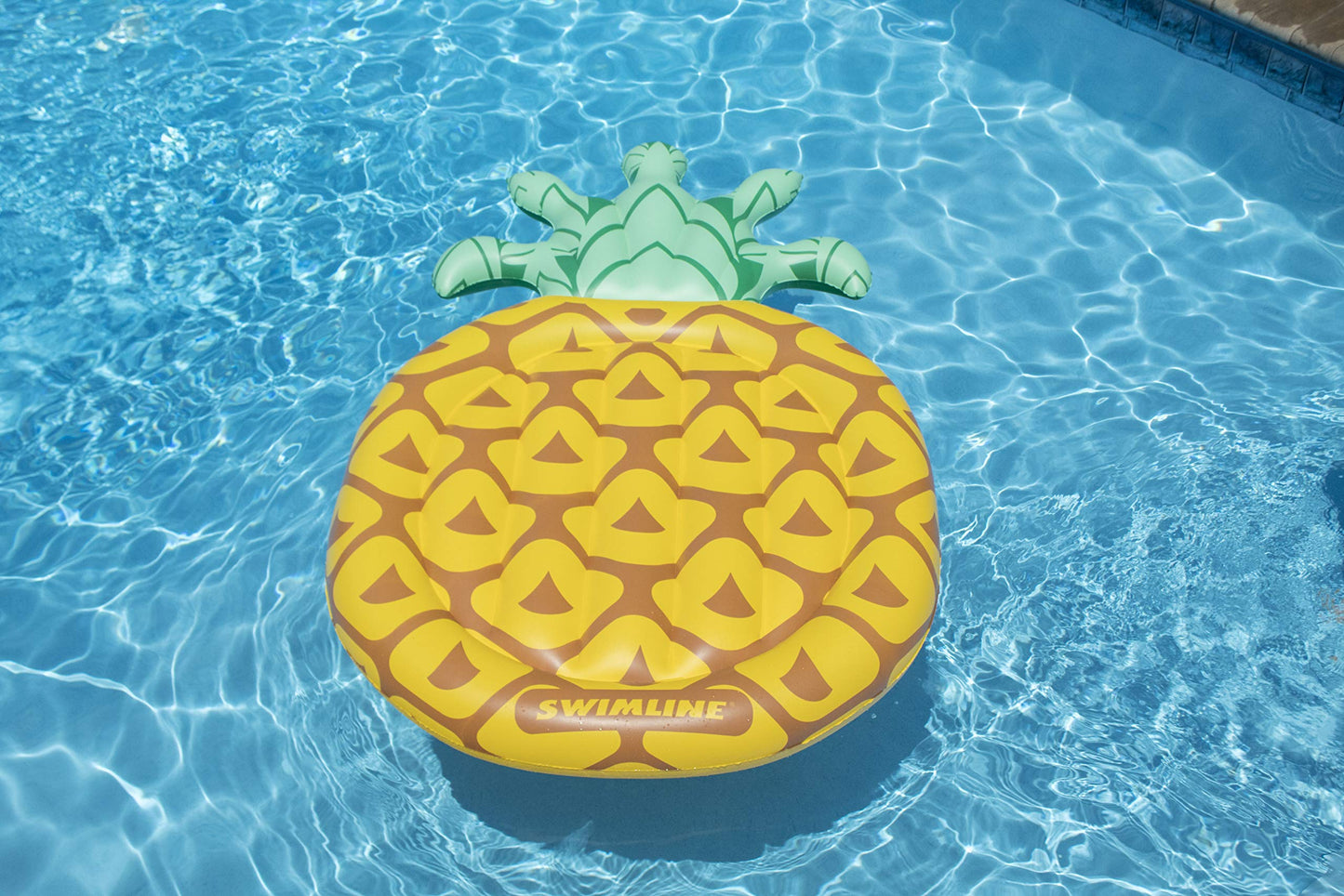 Swimline Pineapple Jumbo Floating Pool Island Yellow/Green 88X50''