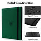 Trading Card Binder 9 Pocket  Fabmaker PU Cover Card Collection Binder for 360 Cards  enhanced Card Book  Sturdy Card Holder Folders  Card Album for YuGiOh  MTG  TCG  Game & Sports Cards  Dark Green