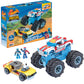Mega Hot Wheels Collectible Vehicle Building Toy Car Rodger Dodger, 2 Micro Action Figure Drivers And Deluxe Features, For Fans And Collectors