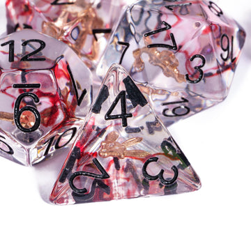 UDIXI 7PCS Polyhedral Dice Set, 7-Die DND Dice Set Filled with Dagger for Role Playing Games as Dungeons and Dragons RPG MTG Tab
