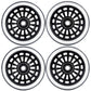 Aowish Ride On Swing Twist Wiggle Car Polyurethane Replacement Wheels W/Bearings Abec-9 (2 Front Wheels With Convex Hub, 2 Rear Wheels With Concave Hub) (Black)