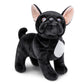 ZHONGXIN MADE Black Bulldog Plush Toy - Realistic 13" Black Stuffed Animal for Kids, Cute Cotton Puppy Plushie Gift