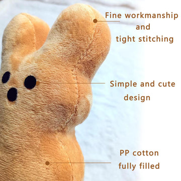 Fbdcyia 6Pcs Easter Bunny Stuffed Animal, Cute Animal Carrot Peep Bunny Doll, Easter Basket Stuffers, Rabbits Animal Easter Bunn