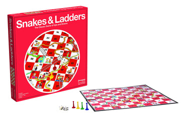 Pressman Snakes & Ladders Game, 2-4 Players, Ages 4 & Up, 5'