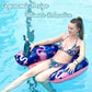Inflatable Pool Float Chair - 2 Pack Pool Floating Chair mature-themed Pool Float Seat with Cup Holder and Headrest  Portable Lounge Floats for Swimming Pool Party Toy Floaties Beach Floaty(XL)