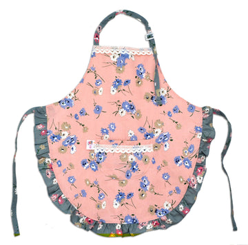 Linmeng Kids Kitchen Cotton Apron With Pocket, Child Apron For Cooking Painting, Pink1, 2-3 Years Old
