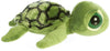 Aurora Sea Turtle Stuffed Animal - 11" Green Polyester - Enchanting Dreamy Eyes - Model 21219