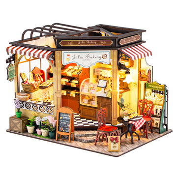 Spilay Dollhouse Miniature with Furniture,DIY Wooden Crafts Magic Doll House Mini Handmade Kit,1:24 Scale Creative Room Idea Gif
