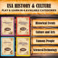 Quokka Usa History & Personality Board Card Game - Istoria 500 Trivia Cards Double-Sided Deck - Fun Educational Trivia Games For Adults, Friends & Family Night - Ages 15+