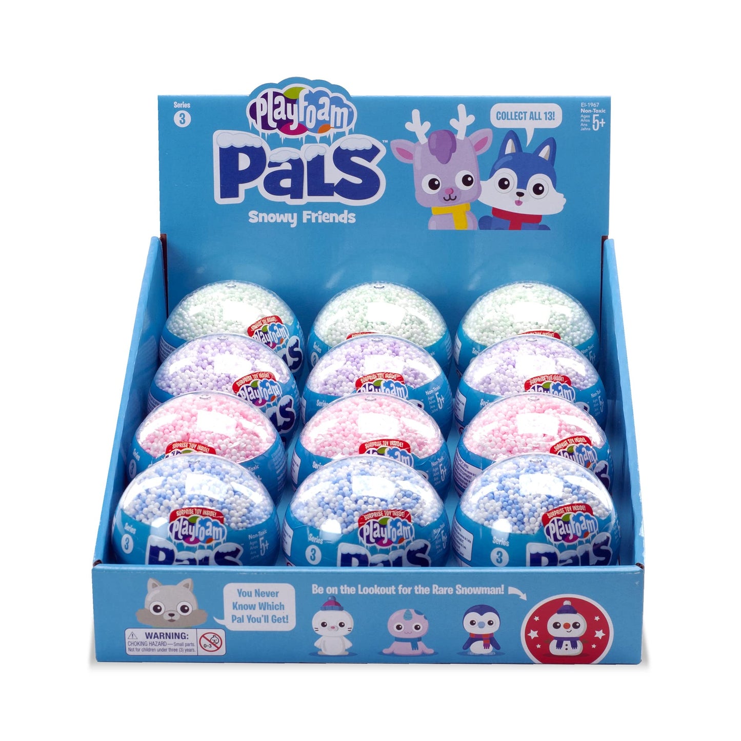 Educational Insights Playfoam Pals Snowy Friends, Party Pack of 12, Sensory, Shaping Fun, Ages 3+