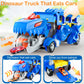 Dinosaur Toys for Kids 3-5, Dinosaur Truck with 6 Cars Toys, Car Track Set, Birthday Gifts Toys for 3 4 5+ Year Old Boys Girls,
