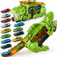 Dinosaur Planet Truck Toys For Boys 3 4 5 6 7 8 Year Old - 2 Layer Transformed Dinosaur Transport Car Carrier Truck With 12 Diec