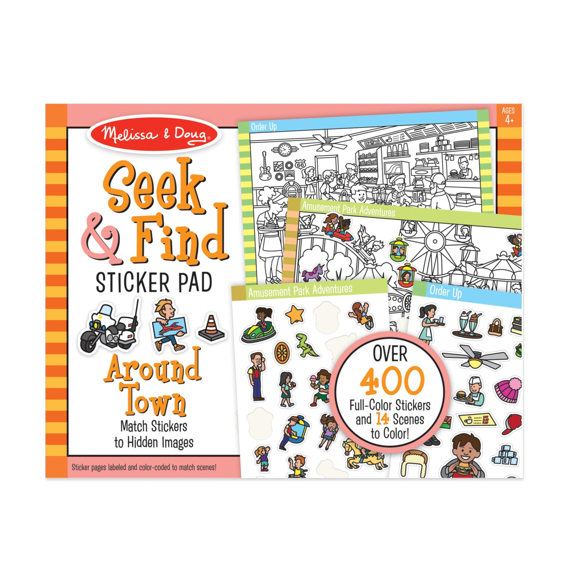 Melissa & Doug Seek & Find Sticker Pad - Around Town, 4+ Years