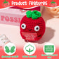 DJianrang Handmade Positive Tomato Crochet Doll with Encouragement Words Card, Mini Plush Knitted Crochets Toy Cute Emotional Su