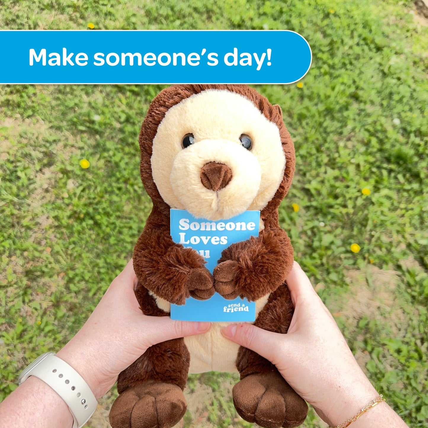 Sendafriend Oliver The Otter Stuffed Animal Care Package, Someone Loves You Box, Great Gift For Any Reason (Happy Birthday Notec