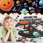 Puzzles For Kids Ages 4-6, Solar System Planets Flash Cards & Astronaut Figures & Satellite, 70 Piece Round Large Floor Jigsaw Puzzles, Educational Toy Gift For Ages 3 4 5 6 7 8 10 Year Old Boys Girls