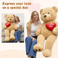 Maogolan Giant Teddy Bear 52' Stuffed Animal - I Love You Red Heart Big Teddy Bear Plush For Valentines Gift,Anniversary,Long Distance