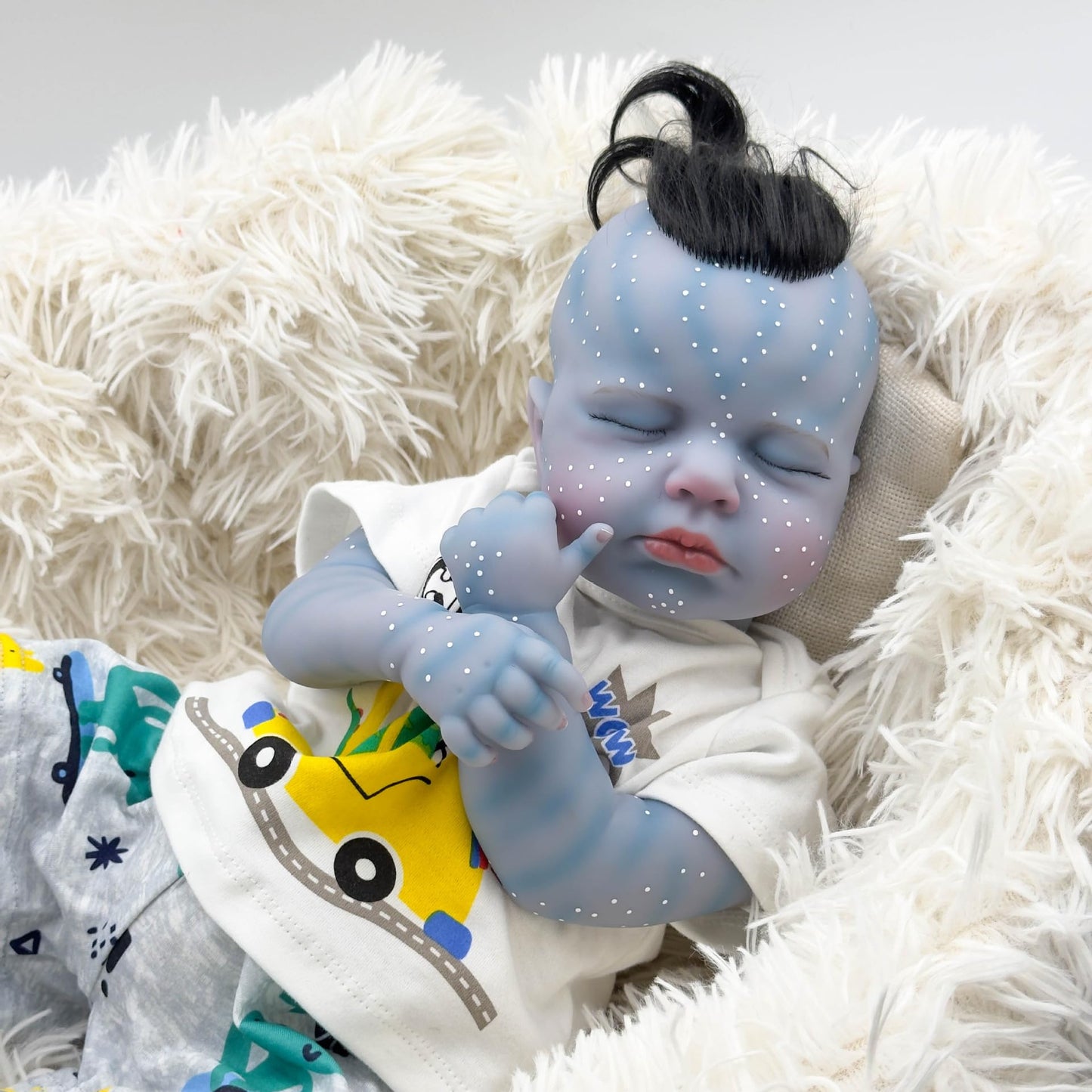 BNNPUU Reborn Baby Dolls 19 Inch Handmade Lifelike Baby Dolls Soft Fabric Body Like A Real Baby Reborn Closed Eyes Dolls