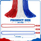 Huskein 24 Pcs Fourth Of July Beaded Necklaces, 33'' Red White Beads Necklaces Bulk, Independence Day Beads, Patriotic Parade Th