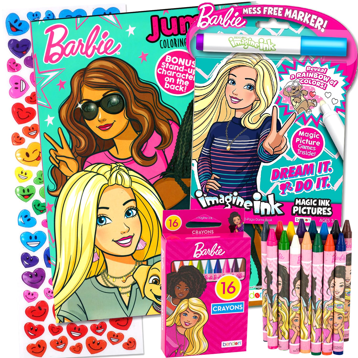 Barbie Coloring And Activity Book Bundle With Imagine Ink Coloring Book ...