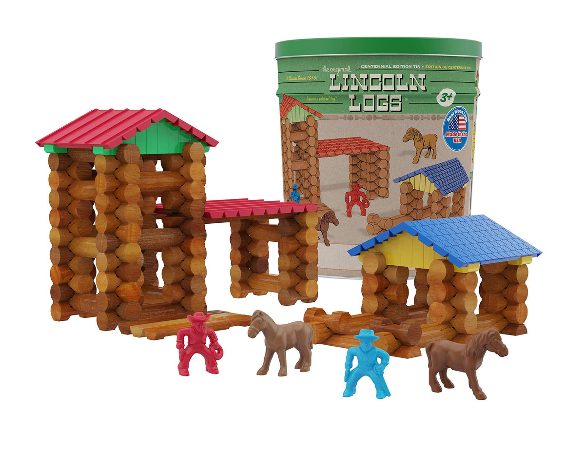 Retro American Wooden Builder Logs