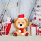 Threan 8 Inch Christmas Stuffed Animal Christmas Plush Doll With Santa Hat For Holiday Decoration Winter Gifts(Lion Style)