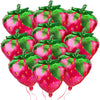 NOVWANG Strawberry Balloons, 18pcs Cute Sweet Strawberry Foil Balloons Party Decorations for Birthday Wedding Baby Shower Party 