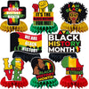 JULMELON 8PCS Black History Month Table Decorations, 3D Double Sided Black History Month Table Centerpieces, African American Bl