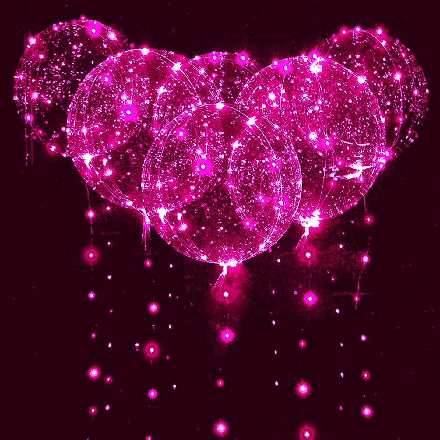 Led Balloons 10 Packs, 20 Inches Light Up Boboballoons Helium Style,Glow Bubble Balloons For Christmas Wedding Birthday Valentin