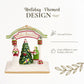 Spode Christmas Tree Miniature Ceramic Village Decoration, 3.25" Multicolored Holiday Decor - Model 1761599