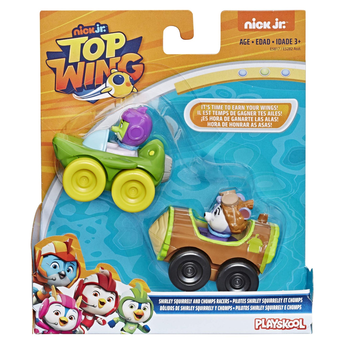 Top Wing Racers 2 Pack: Shirley Squirrely And Chomps From The Nick Jr. Show, Racers With Attached Figures, Great Toy For Kids Ages 3 To 5