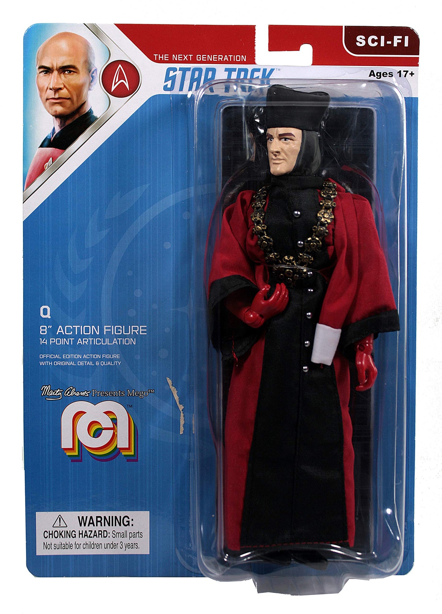 Mego Star Trek: The Next Generation: Q 8' Action Figure Multicolor