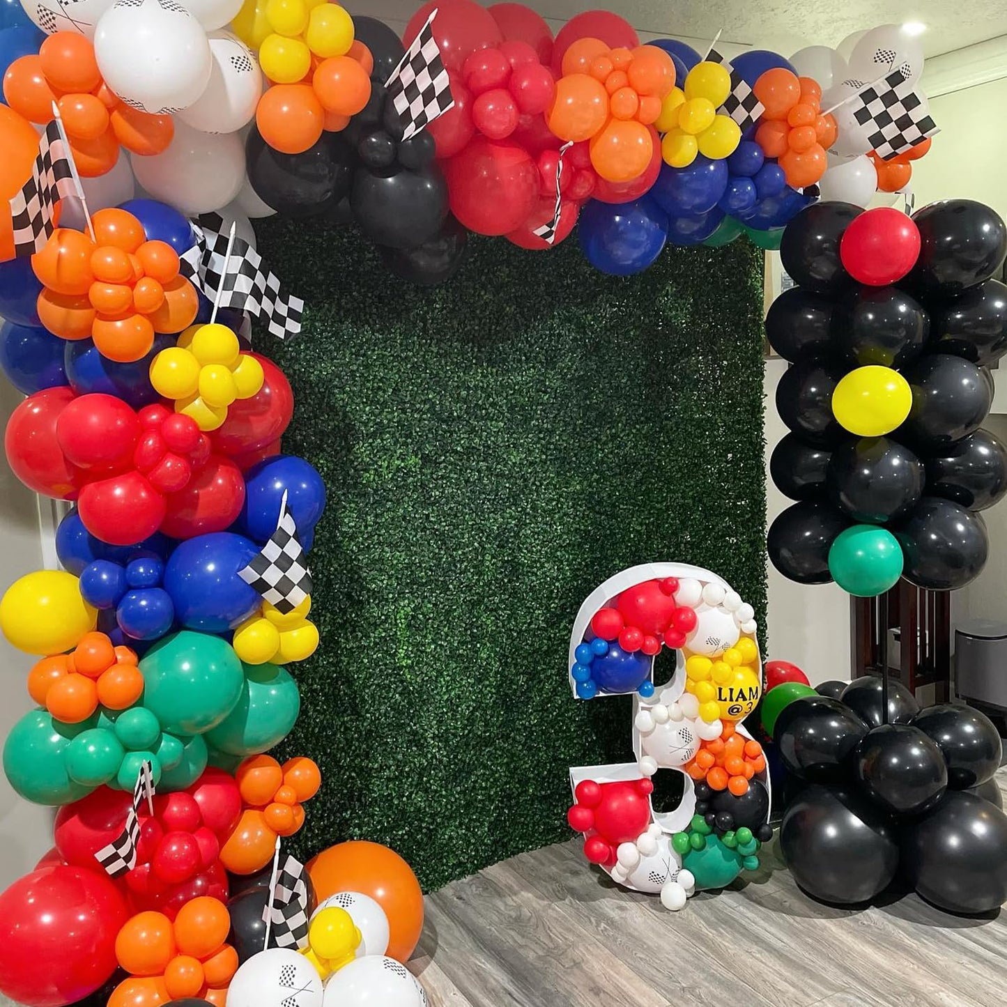 Red Yellow Blue Balloon Arch Kit, Colorful Balloon Garland With Red Blue Yellow Orange Latex Balloons, Silver Star Foil Balloons