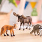 Terra by Battat - 3 Pcs 5 Forest Animal Figurines - Realistic Plastic Fox, Moose & Raccoon Toys - Durable Wildlife Gift Set for