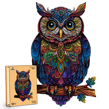 Wooden Puzzles for mature-themeds  Unique Shaped Animal Jigsaw Puzzles  Owl Wood Puzzles mature-themed  Birthday Gifts for mature-themed and Kids  200 Piece 11.14?7.28