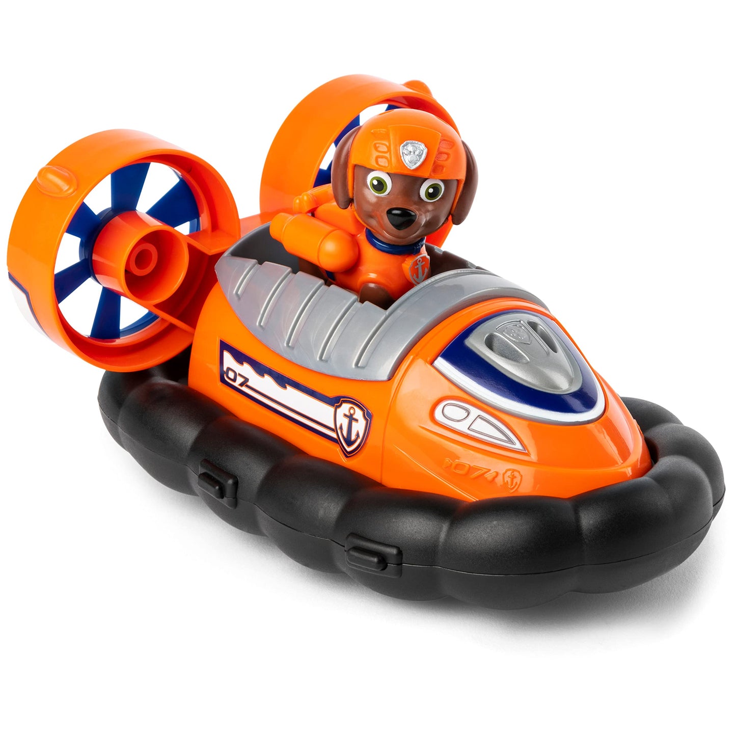 Paw Patrol Zuma’s Hovercraft Vehicle - Small Plastic Toy with Collectible Figure for Kids Aged 3 and Up