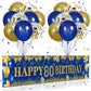 80Th Birthday Decorations For Men Women Blue And Gold,Navy Blue Gold Birthday Party Yard Banner 18 Pcs 80Th Happy Birthday Balloons For 80Th Anniversary Birthday Party Supplies Christmas Outdoor Decor