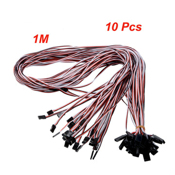 YXQ 1M Servo Extension Cable 3 Pin Male to Female Lead Wire for RC Airplane (10Pcs)