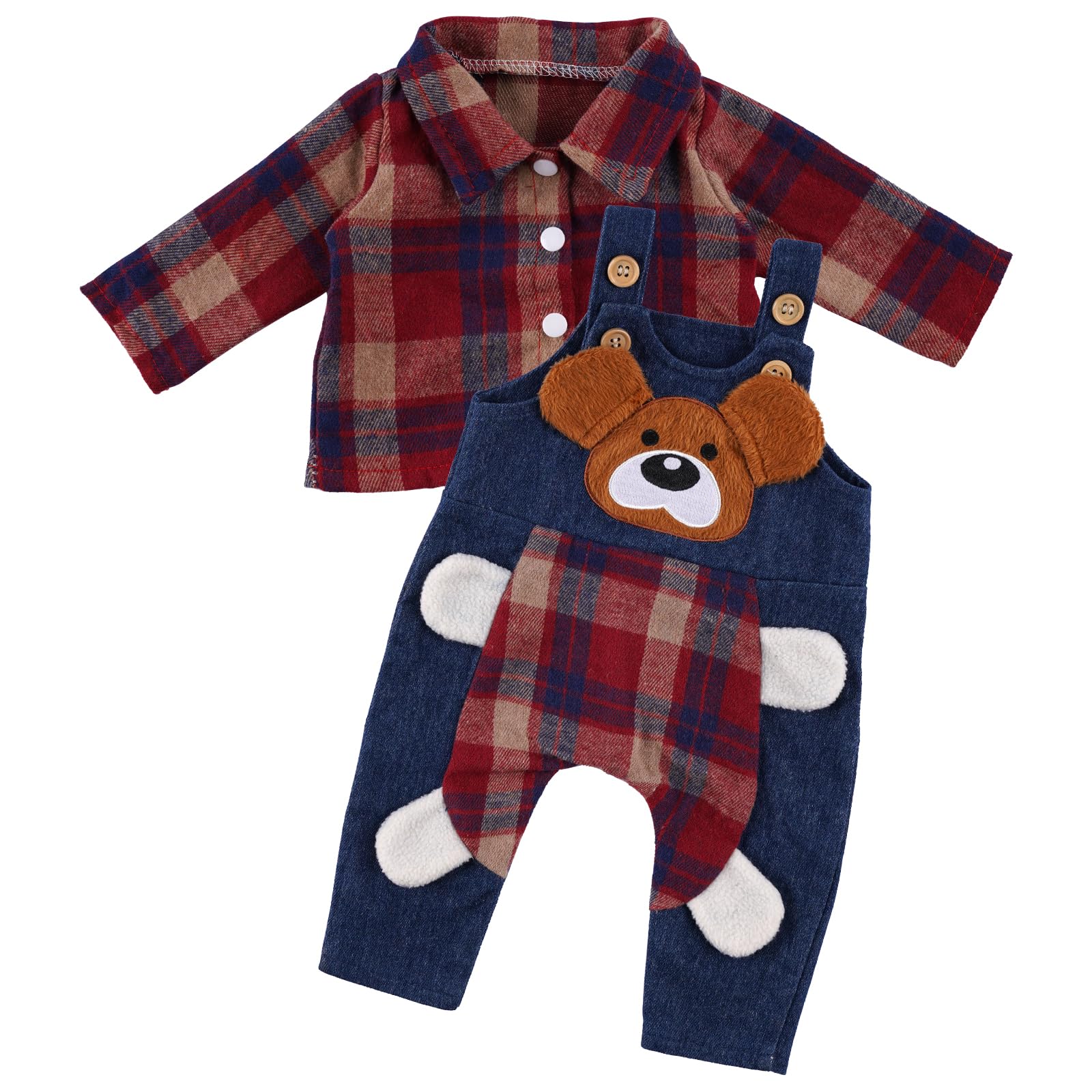 Babeside 2 Pcs Reborn Baby Doll Clothes For 17-22 Inch Dolls, Puppy Style Baby Doll Clothes Outfits, Reborn Doll Accessories For