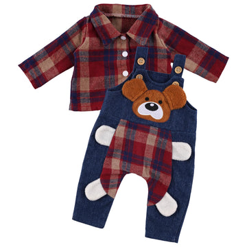 Babeside 2 Pcs Reborn Baby Doll Clothes For 17-22 Inch Dolls, Puppy Style Baby Doll Clothes Outfits, Reborn Doll Accessories For