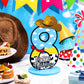 Vercraft Toy Theme 8th Birthday Party Number Centerpiece Cartoon Party Number Sign Blue Sky and White Cloud Cow Birthday Sign fo
