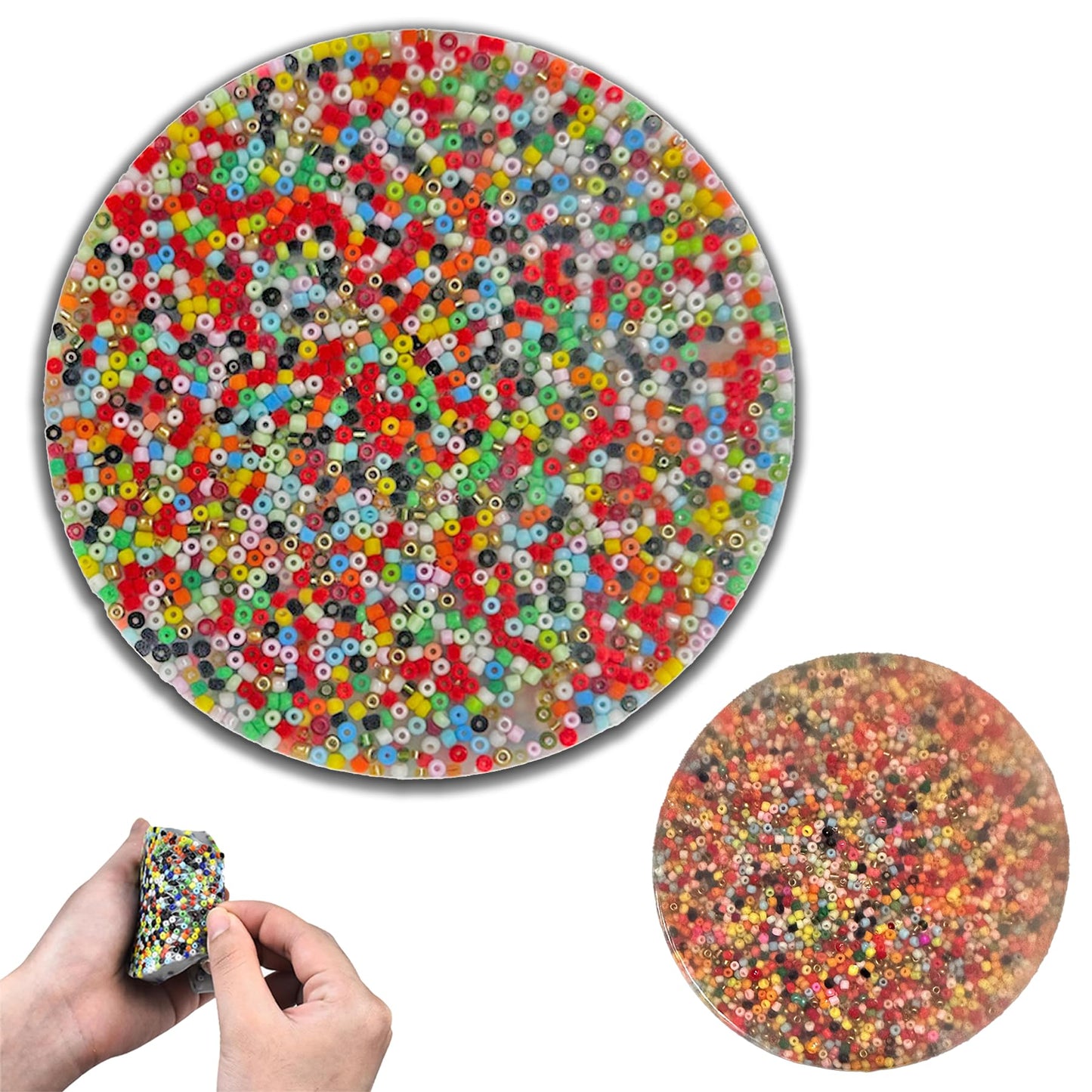 Big Picky Pad Skin Picking Fidget Toy, 4'' Silicone Picking Fidget Pad Reusable More Beads Trichotillomania Toys For Skin Picker