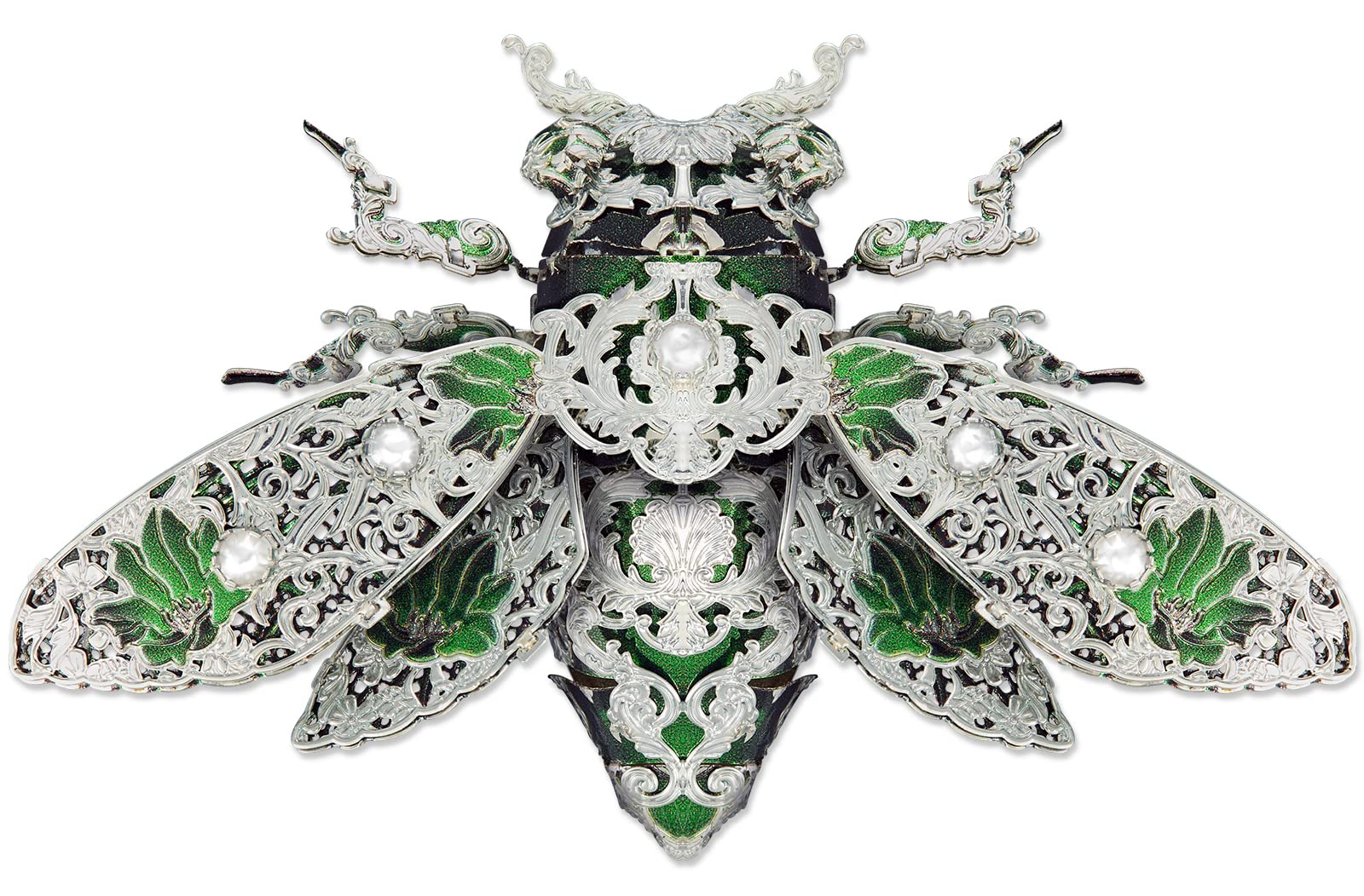 Piececool Metal 3D Puzzles For Adults, Cicada 3D Model Building Kits Insect Themed Animal Fashion Brooch Assembling Diy Crafts Creative Gifts