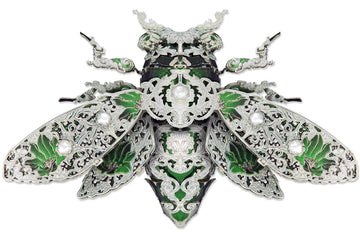 Piececool Metal 3D Puzzles For Adults, Cicada 3D Model Building Kits Insect Themed Animal Fashion Brooch Assembling Diy Crafts Creative Gifts
