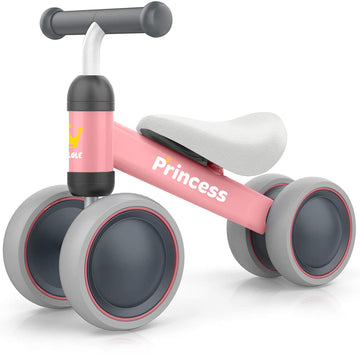 Bekilole Baby Balance Bike For 1 Year Old Girl Gifts, 10-24 Month Toddler Balance Bike, 4 Silent Wheels Pre-School First Ride On Toys, 1St Birthday Gifts