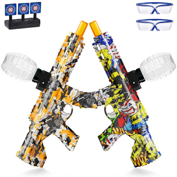 2 Set Electric Splatter Blaster Toy, Outdoor Team Games, Christmas, Halloween, Birthday, New Year Gift For Ages 14+ (Orange+Yell